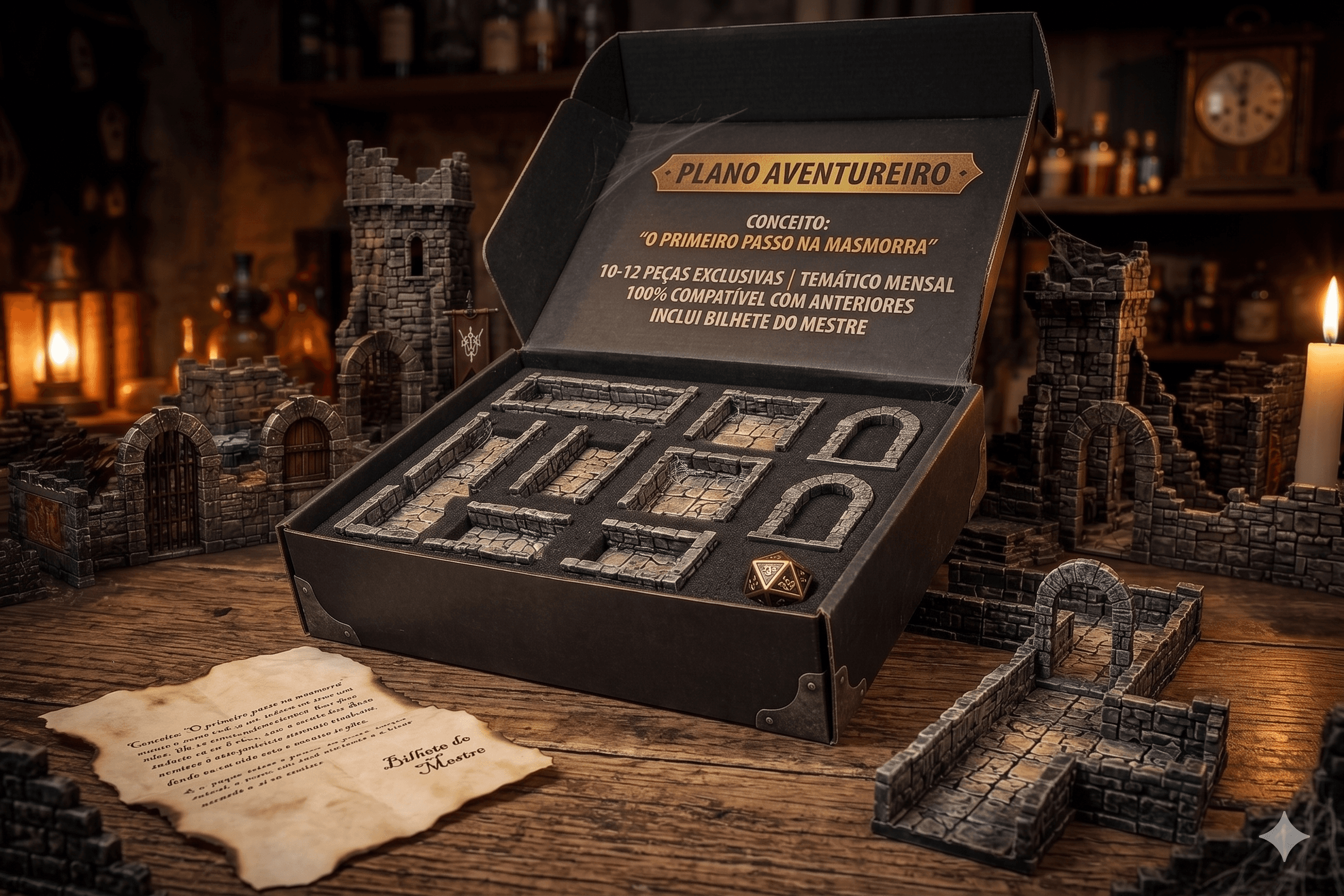 Plano Herói — cenários 3D DungeonBox