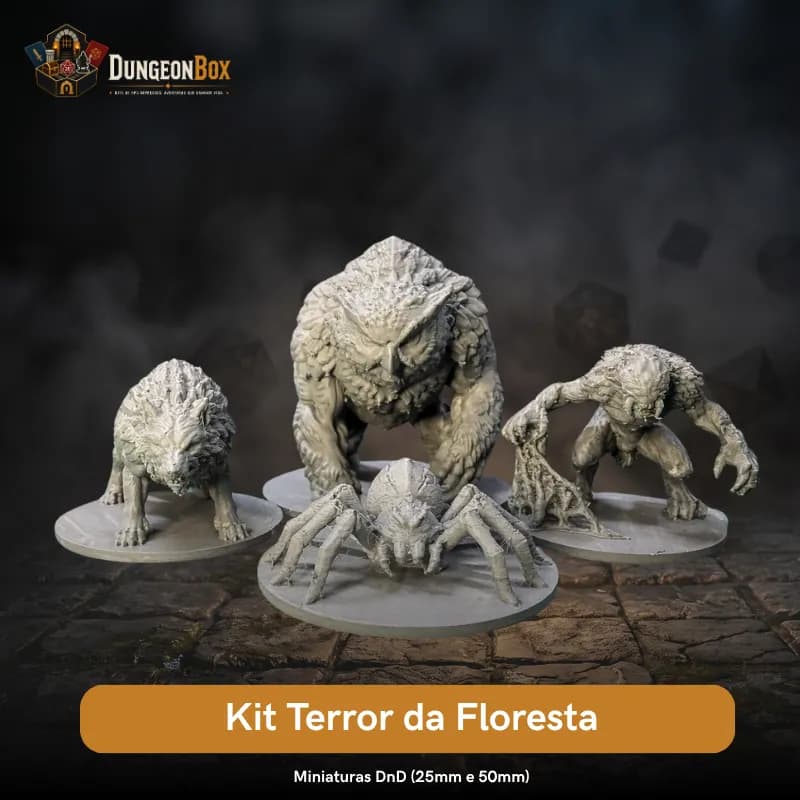 Kit Terror da Floresta: Predadores Selvagens (RPG 25mm e 50mm) - DungeonBox